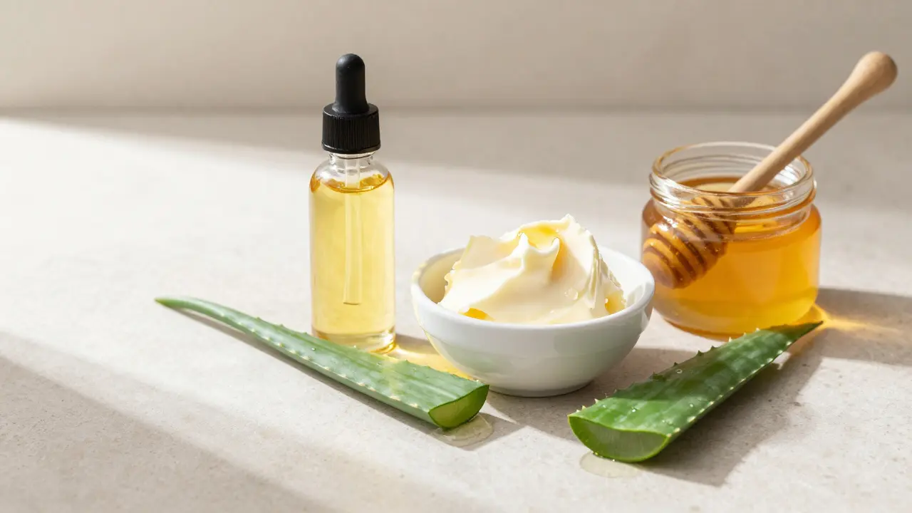 Přírodní ingredience pro péči o vlasy: olej, máslo, aloe