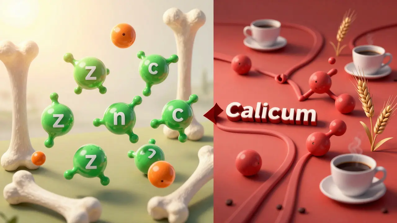 Visual metaphor of nutrient synergy vs competition