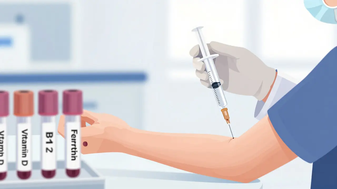 Odběr krve pro testování hladiny vitamínů