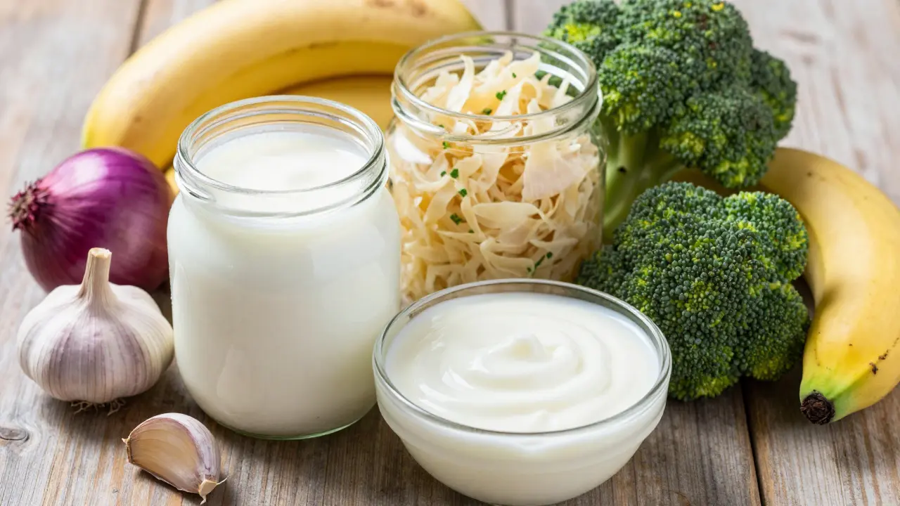 Přírodní zdroje probiotik: kefír, jogurt a zelenina