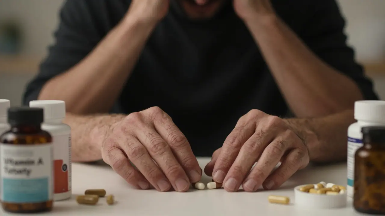 Suchá kůže na dlaních jako příznak předávkování vitamínem A