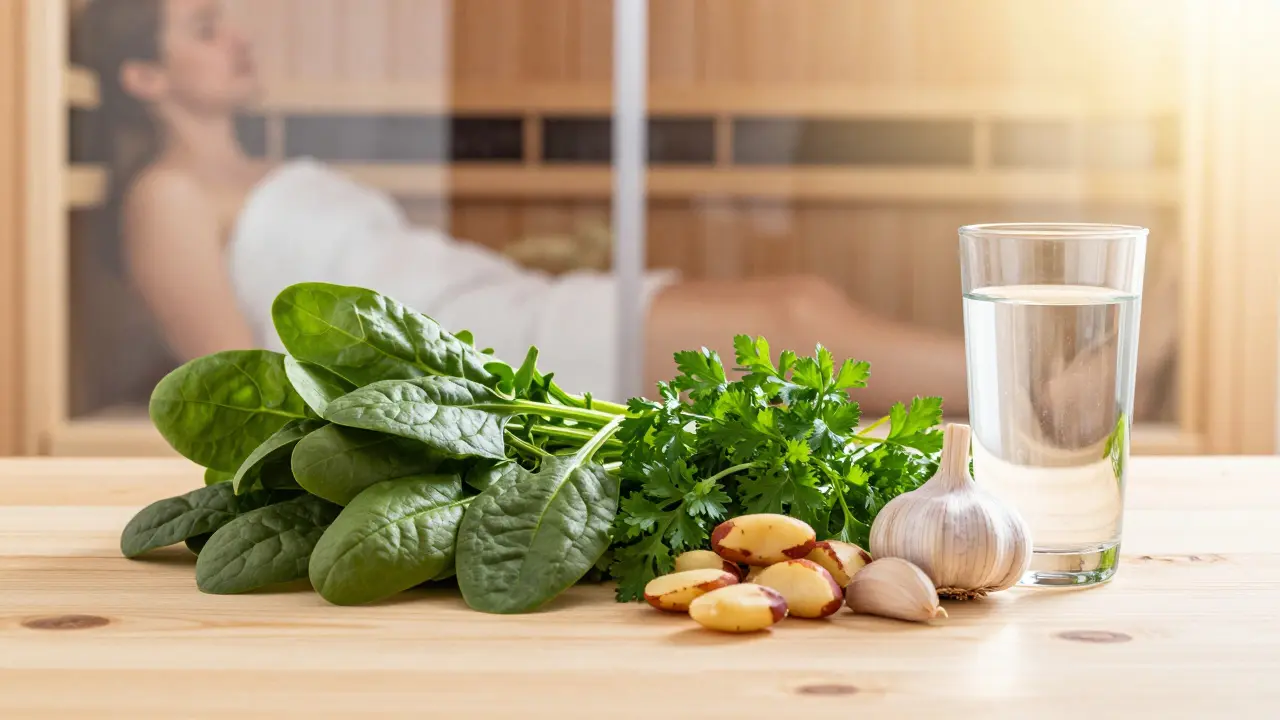 Zelenina, ořechy a sauna pro přirozenou detoxikaci